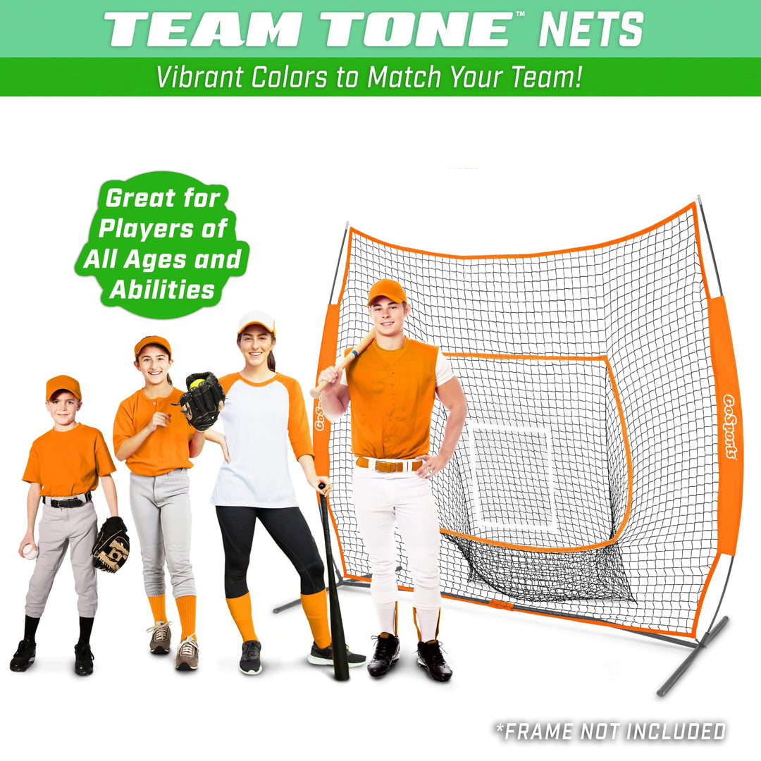 PlayGoSports.com Baseball GoSports Team Tone Replacement Baseball/Softball Net Compatible with GoSports Brand 7ft x 7ft Baseball Net