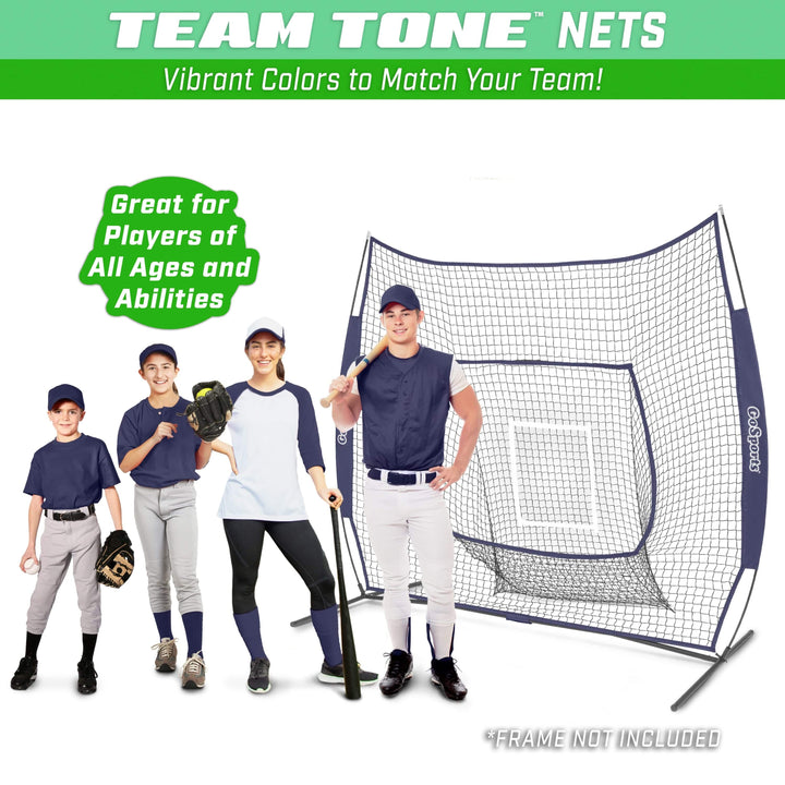 PlayGoSports.com Baseball GoSports Team Tone Replacement Baseball/Softball Net Compatible with GoSports Brand 7ft x 7ft Baseball Net