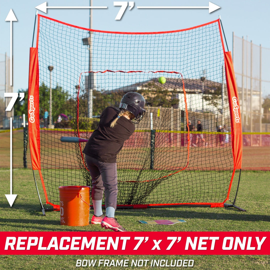 PlayGoSports.com Baseball GoSports Team Tone Replacement Baseball/Softball Net Compatible with GoSports Brand 7ft x 7ft Baseball Net