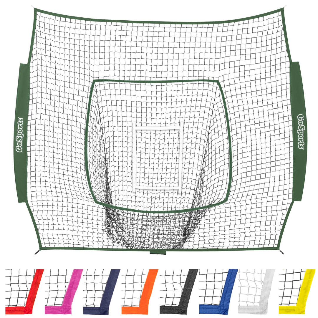 PlayGoSports.com Baseball Green GoSports Team Tone Replacement Baseball/Softball Net Compatible with GoSports Brand 7ft x 7ft Baseball Net