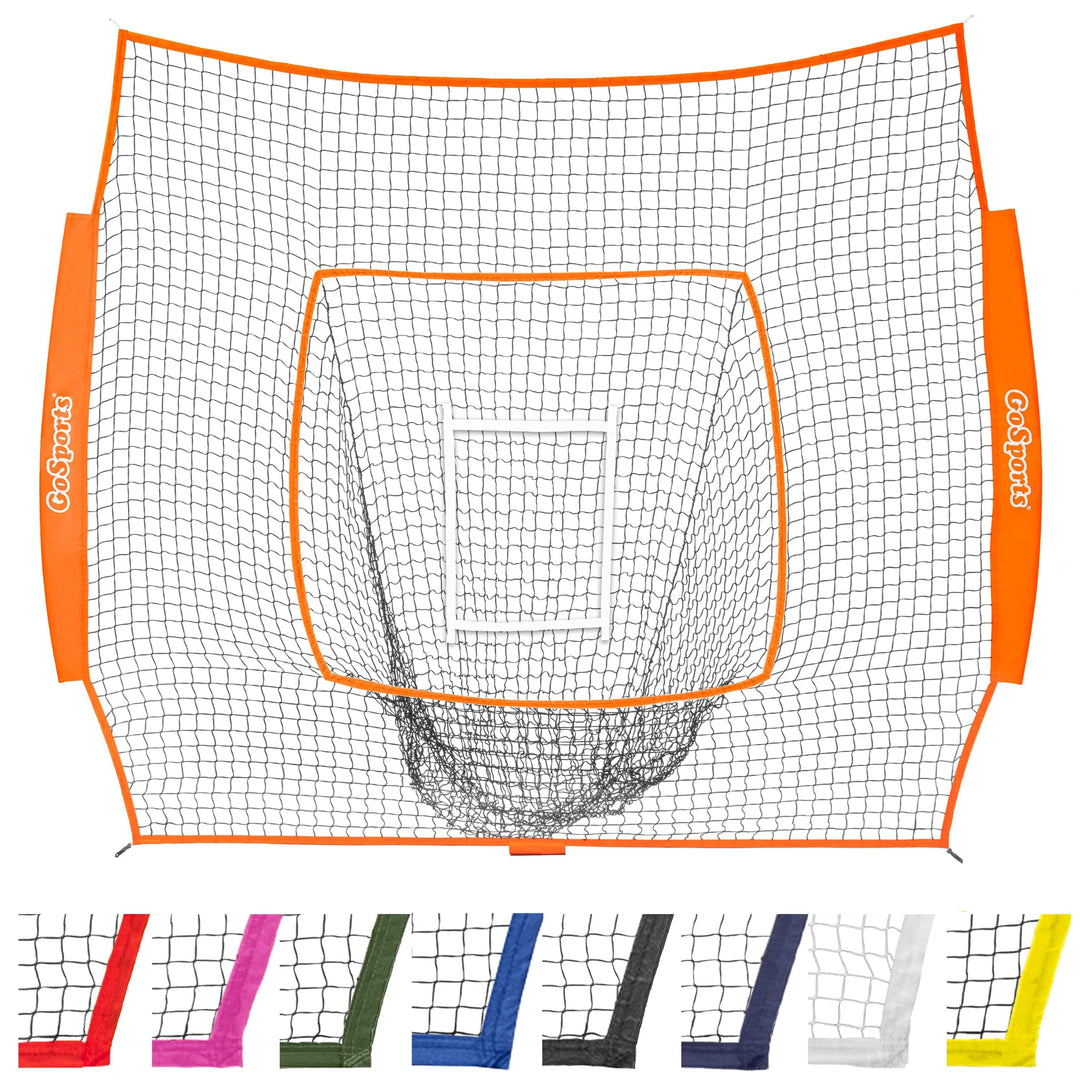 PlayGoSports.com Baseball Orange GoSports Team Tone Replacement Baseball/Softball Net Compatible with GoSports Brand 7ft x 7ft Baseball Net