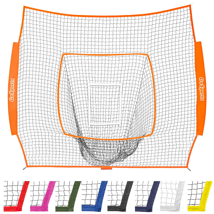 PlayGoSports.com Baseball Orange GoSports Team Tone Replacement Baseball/Softball Net Compatible with GoSports Brand 7ft x 7ft Baseball Net