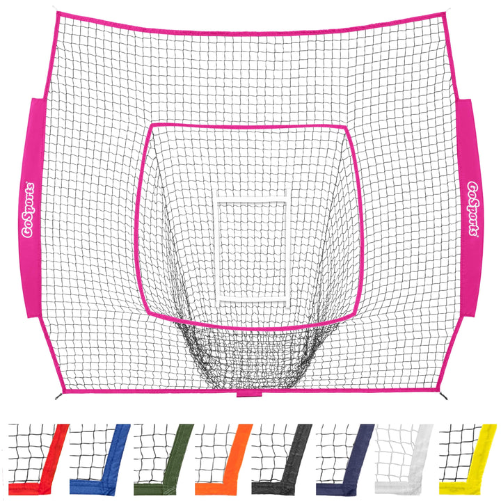 PlayGoSports.com Baseball Pink GoSports Team Tone Replacement Baseball/Softball Net Compatible with GoSports Brand 7ft x 7ft Baseball Net