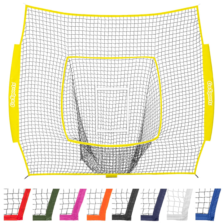 PlayGoSports.com Baseball Yellow GoSports Team Tone Replacement Baseball/Softball Net Compatible with GoSports Brand 7ft x 7ft Baseball Net
