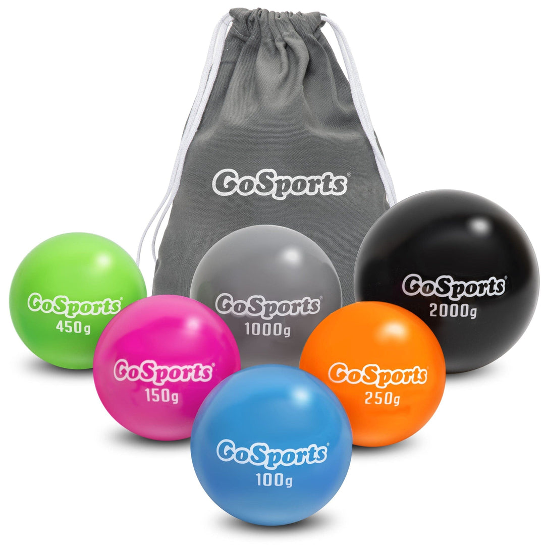PlayGoSports.com Baseballs Advanced GoSports Plyometric Weighted Balls for Baseball & Softball Training 6 Pack - Choose Pro or Elite Set