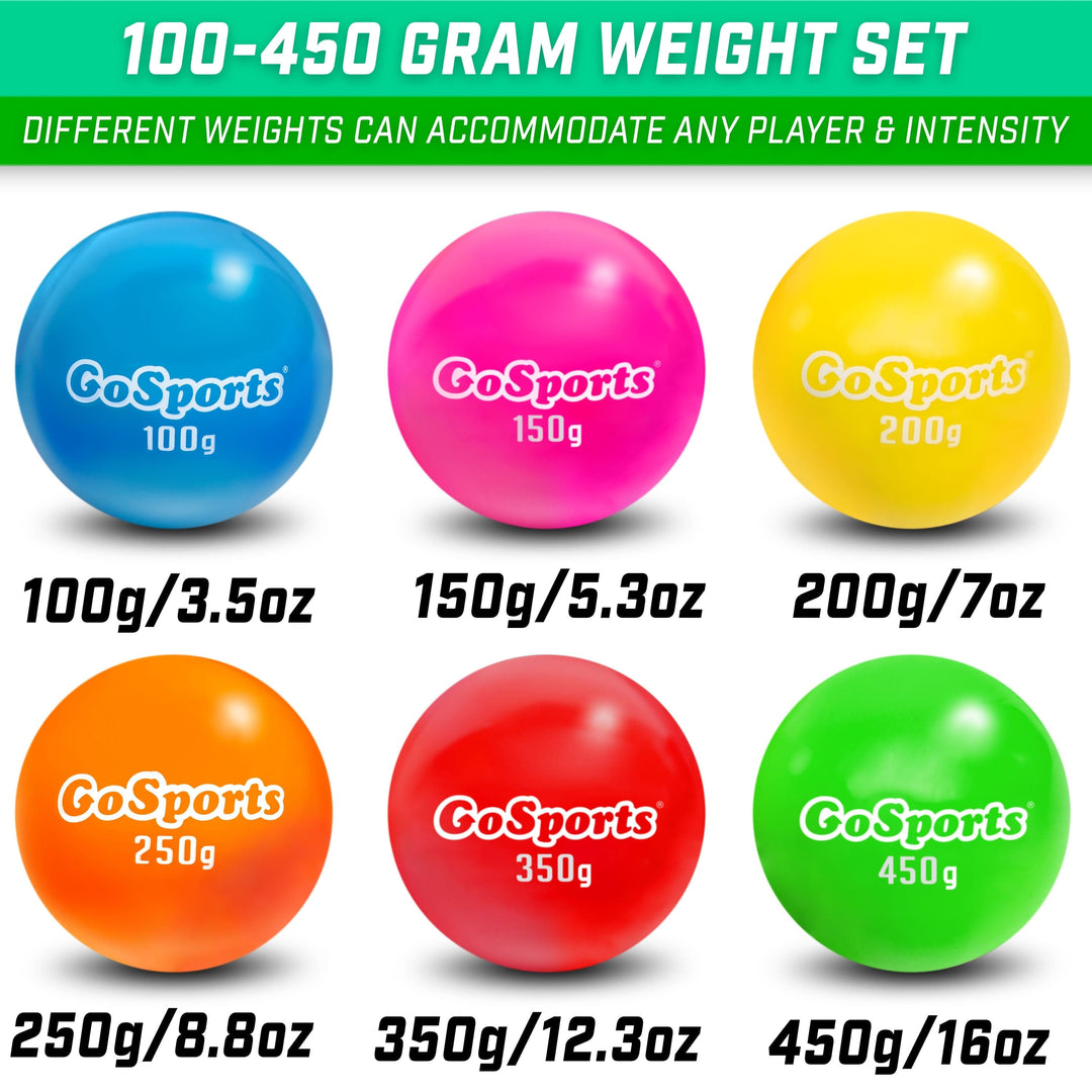 PlayGoSports.com Baseballs GoSports Plyometric Weighted Balls for Baseball & Softball Training 6 Pack - Choose Pro or Elite Set
