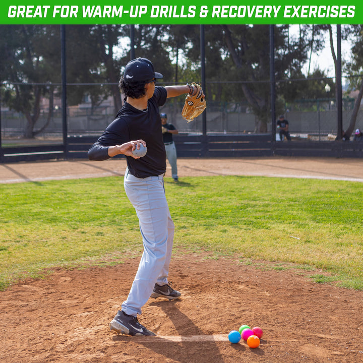 PlayGoSports.com Baseballs GoSports Plyometric Weighted Balls for Baseball & Softball Training 6 Pack - Choose Pro or Elite Set