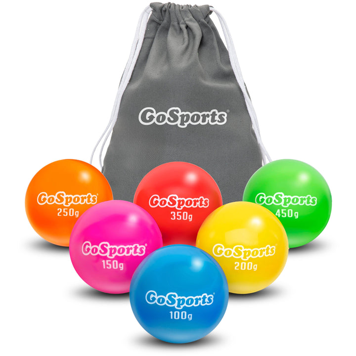 PlayGoSports.com Baseballs Standard GoSports Plyometric Weighted Balls for Baseball & Softball Training 6 Pack - Choose Pro or Elite Set