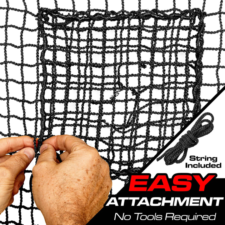 PlayGoSports.com GoSports 3 Pack Universal Sports Net Repair Kits for Golf, Baseball, Soccer, and More - 8 x 8 Inch Sports Netting Patch Kits