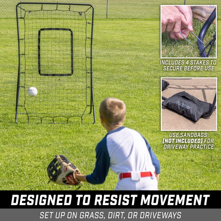 PlayGoSports.com GoSports 5 x 3 ft Baseball & Softball Pitching and Fielding Rebounder