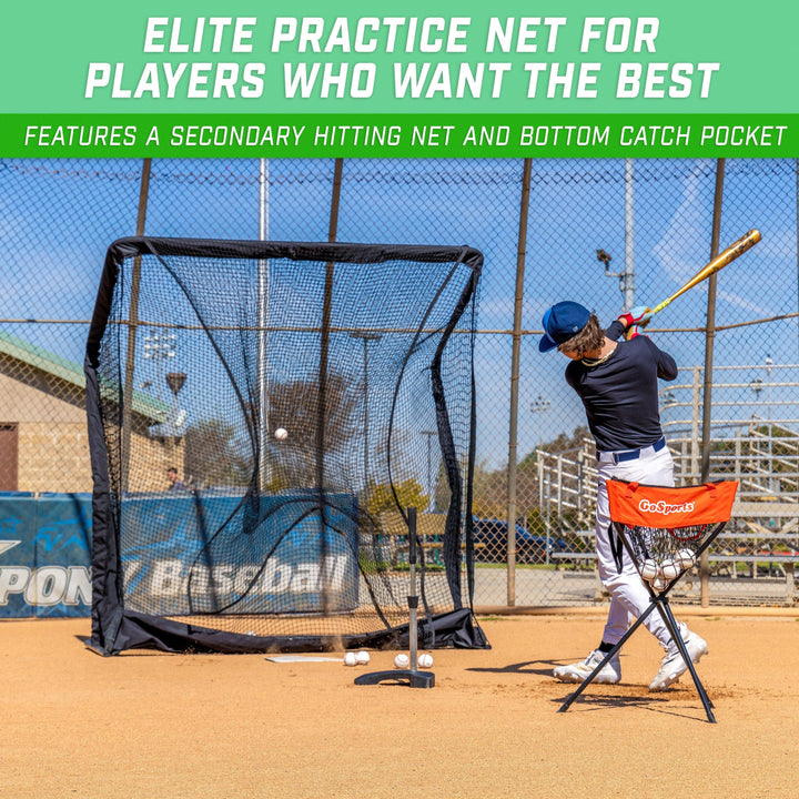 PlayGoSports.com GoSports 7 ft x 7 ft ELITE Baseball & Softball Net