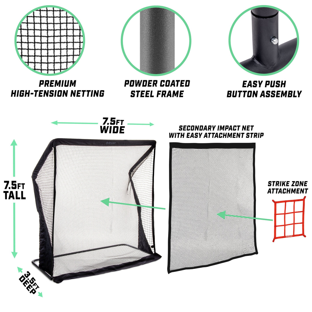 PlayGoSports.com GoSports 7 ft x 7 ft ELITE Baseball & Softball Net
