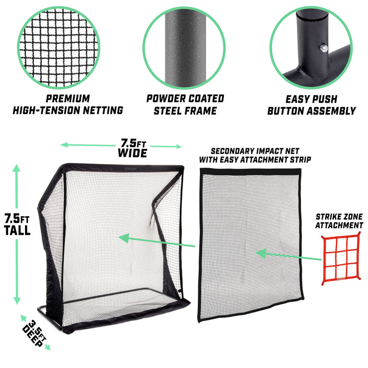 PlayGoSports.com GoSports 7 ft x 7 ft ELITE Baseball & Softball Net