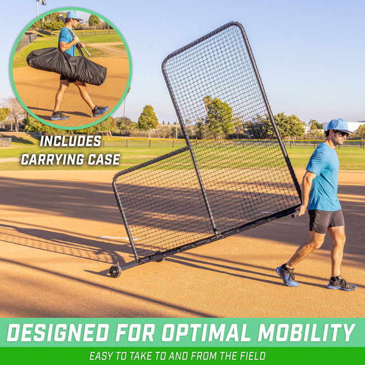 PlayGoSports.com GoSports 7 ft x 7 ft PRO Baseball & Softball L Screen