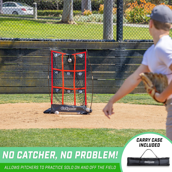 PlayGoSports.com GoSports 9 Hole Baseball & Softball Pitching Strike Zone Target Net - 49 x 30 in