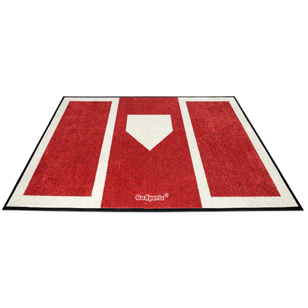 PlayGoSports.com GoSports Baseball and Softball Hitting Mat for Batting Stance Practice - 6 x 4 ft