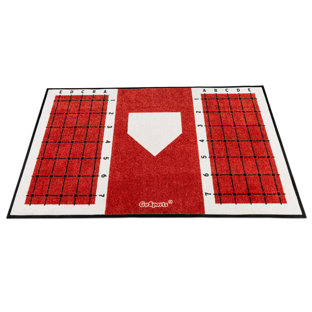 PlayGoSports.com GoSports Baseball and Softball Hitting Mat with Batting Stance Alignment Guide - 6 x 4 ft
