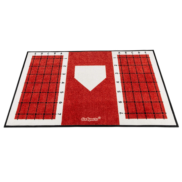 PlayGoSports.com GoSports Baseball and Softball Hitting Mat with Batting Stance Alignment Guide - 6 x 4 ft
