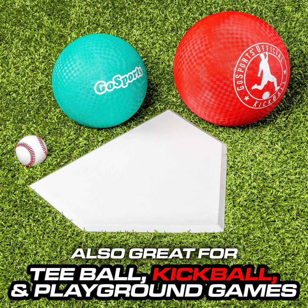 PlayGoSports.com GoSports Baseball & Softball Home Plate - Heavy-Duty Rubber Throw Down Base with Waffle Bottom