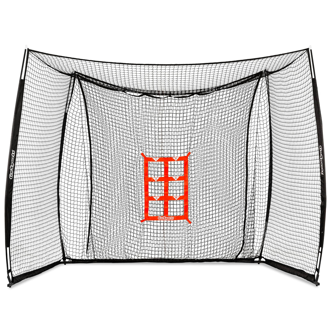 PlayGoSports.com GoSports Baseball & Softball Portable Backstop Practice Net - 10 x 8 ft Hitting & Pitching Net for Backyard