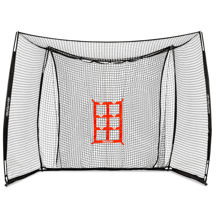 PlayGoSports.com GoSports Baseball & Softball Portable Backstop Practice Net - 10 x 8 ft Hitting & Pitching Net for Backyard