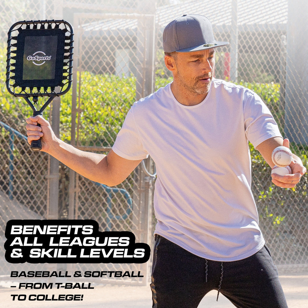 PlayGoSports.com GoSports Fungo Baseball Racket for Fly Balls, Grounders, and Line Drives