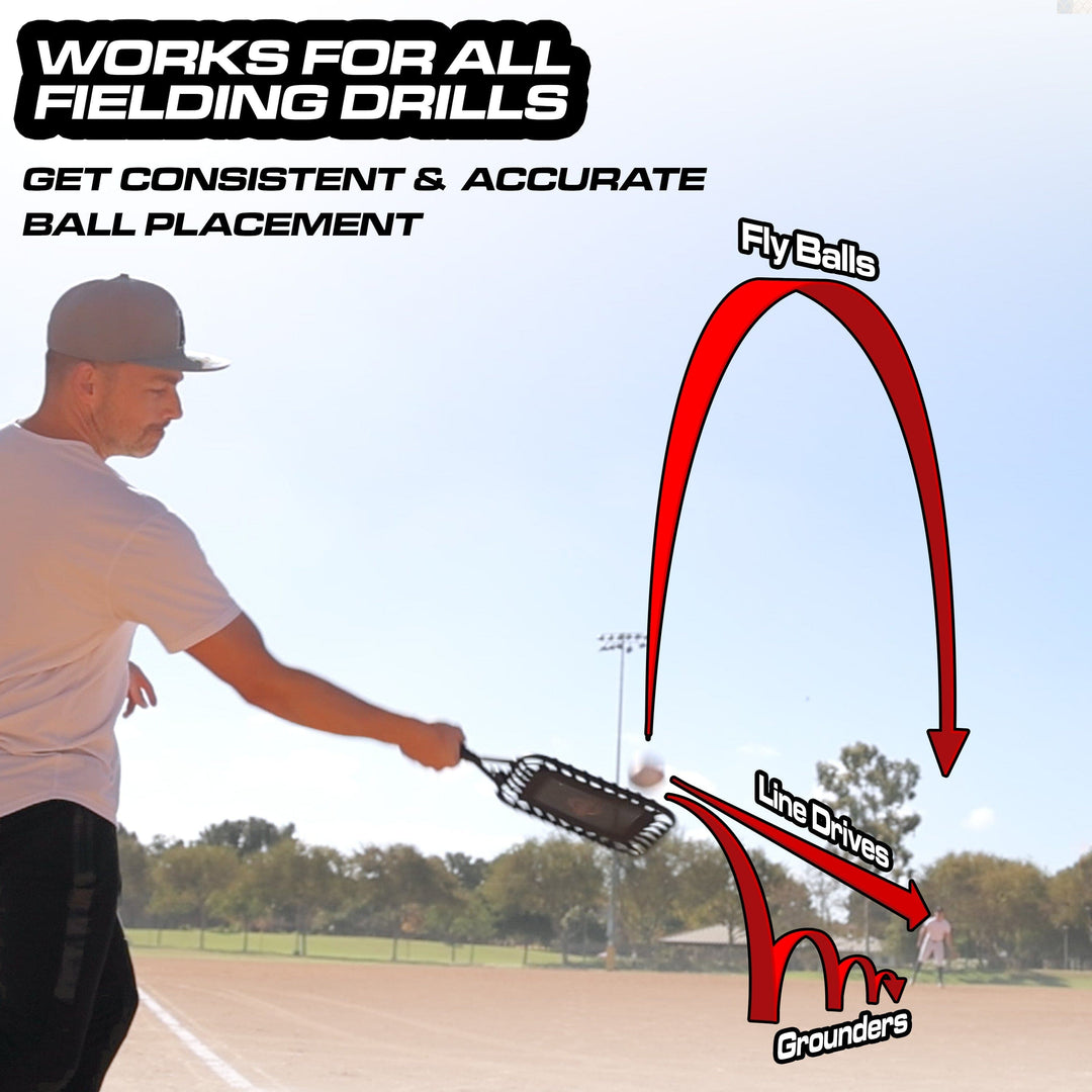 PlayGoSports.com GoSports Fungo Baseball Racket for Fly Balls, Grounders, and Line Drives