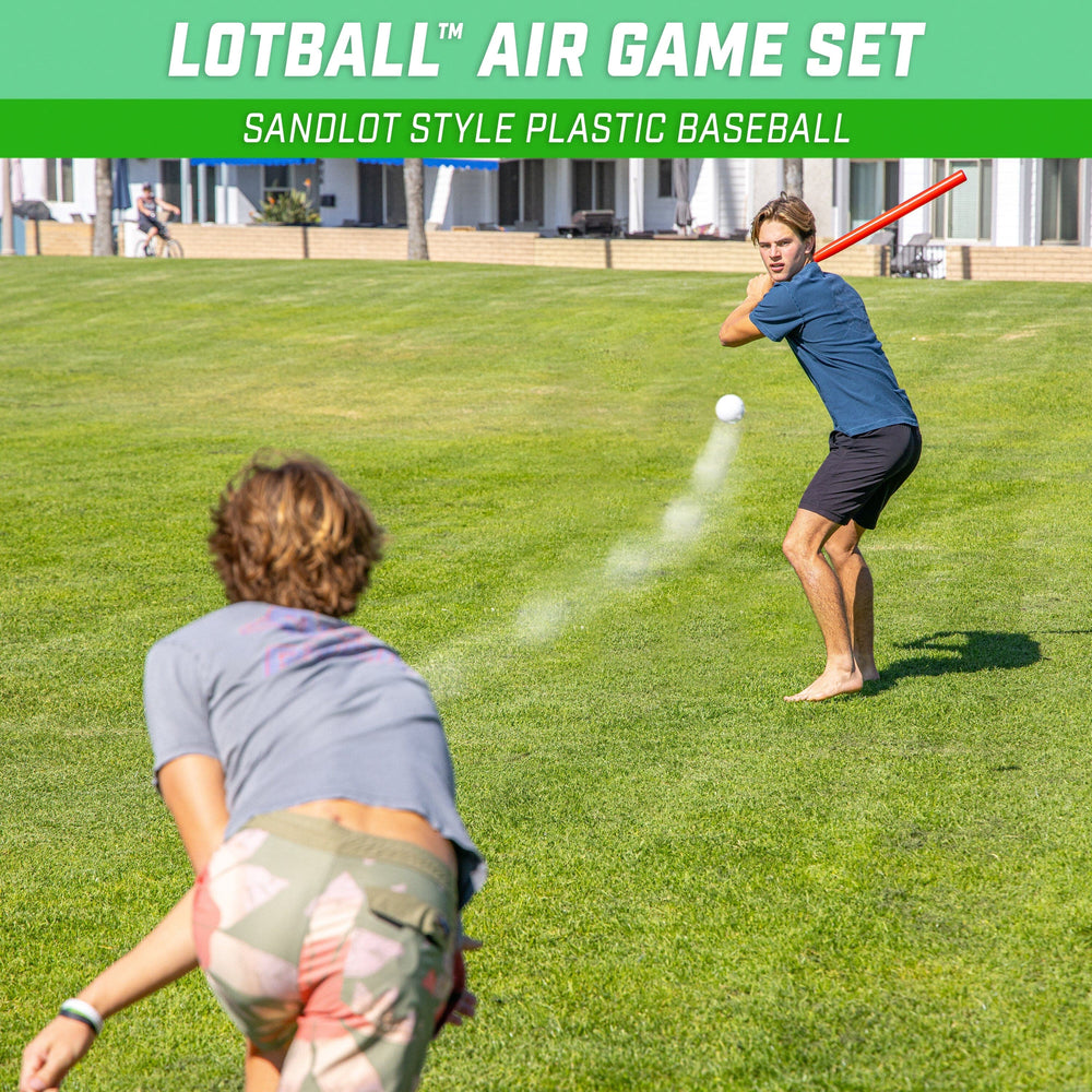 PlayGoSports.com GoSports LotBall AIR Backyard Baseball Bat and Ball Set - Plastic Baseball Game for Kids
