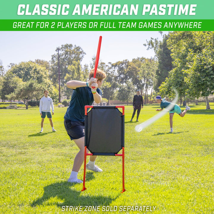 PlayGoSports.com GoSports LotBall AIR Backyard Baseball Bat and Ball Set - Plastic Baseball Game for Kids