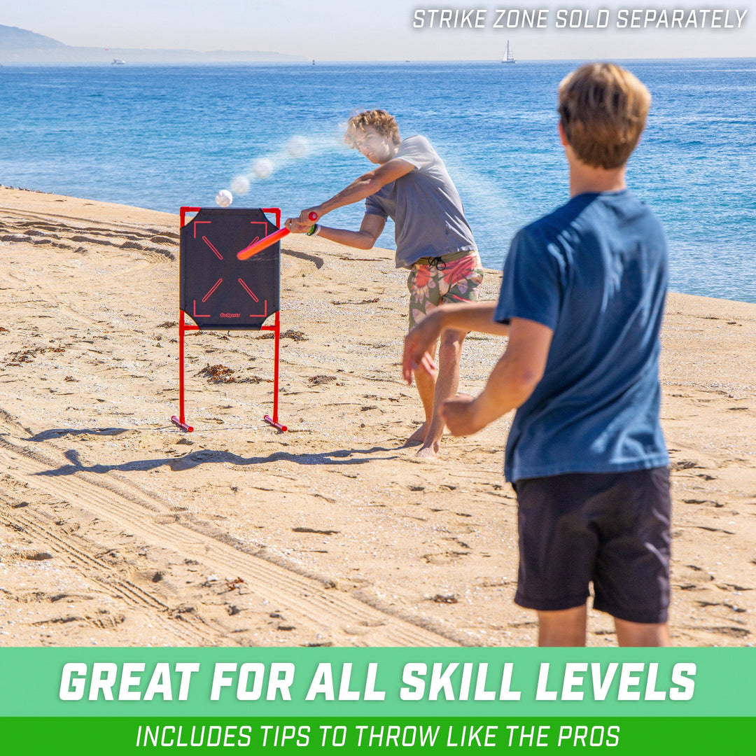 PlayGoSports.com GoSports LotBall AIR Backyard Baseball Bat and Ball Set - Plastic Baseball Game for Kids