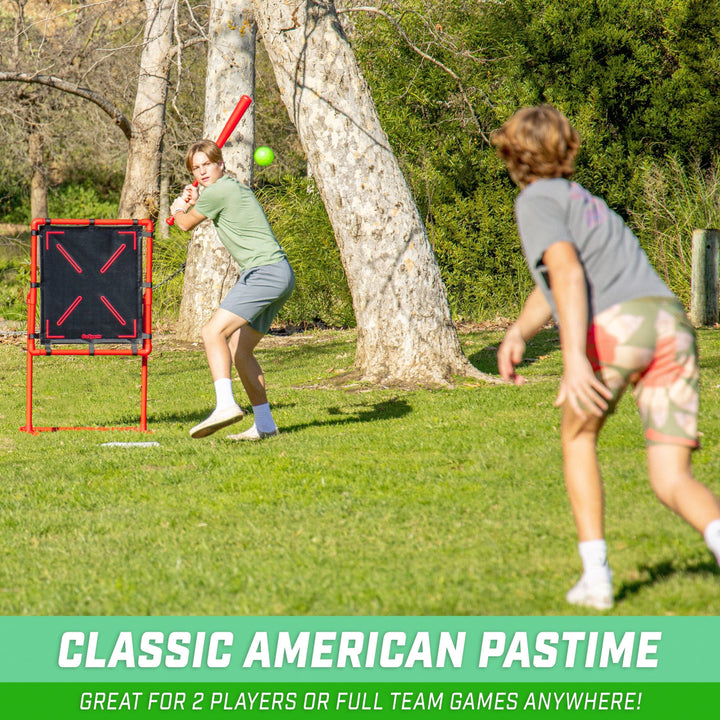 PlayGoSports.com GoSports LotBall Backyard Baseball Bat and Ball Set - Plastic Baseball Game for Kids