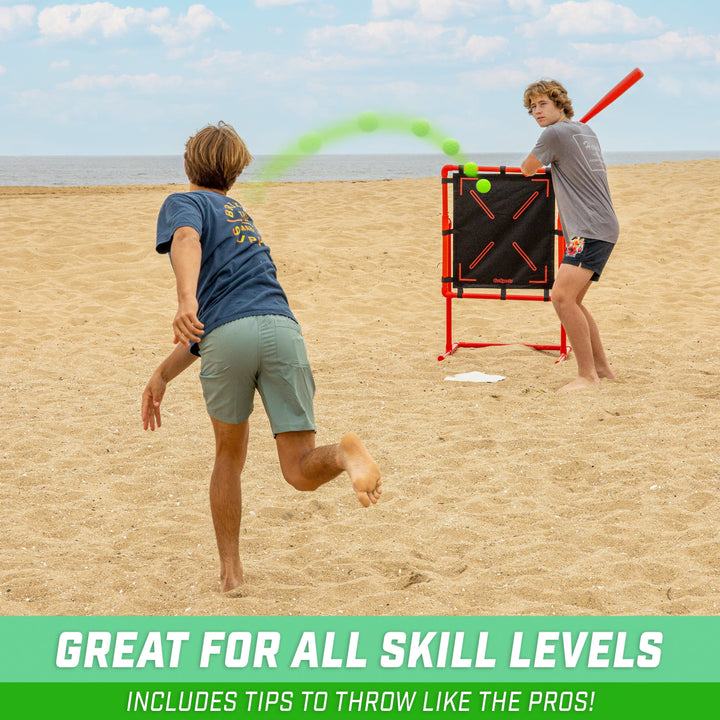 PlayGoSports.com GoSports LotBall Backyard Baseball Bat and Ball Set - Plastic Baseball Game for Kids