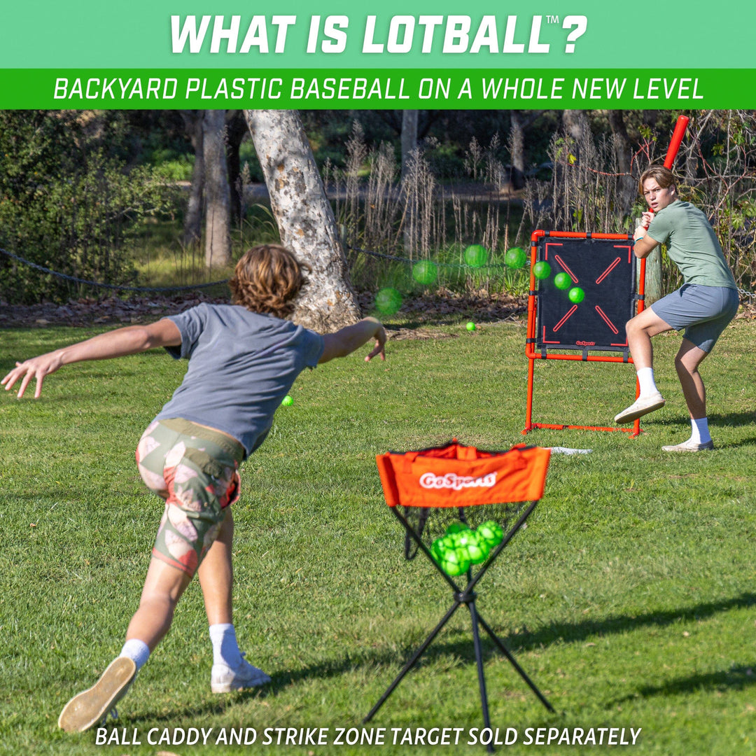 PlayGoSports.com GoSports LotBall Backyard Baseball Bat and Ball Set - Plastic Baseball Game for Kids