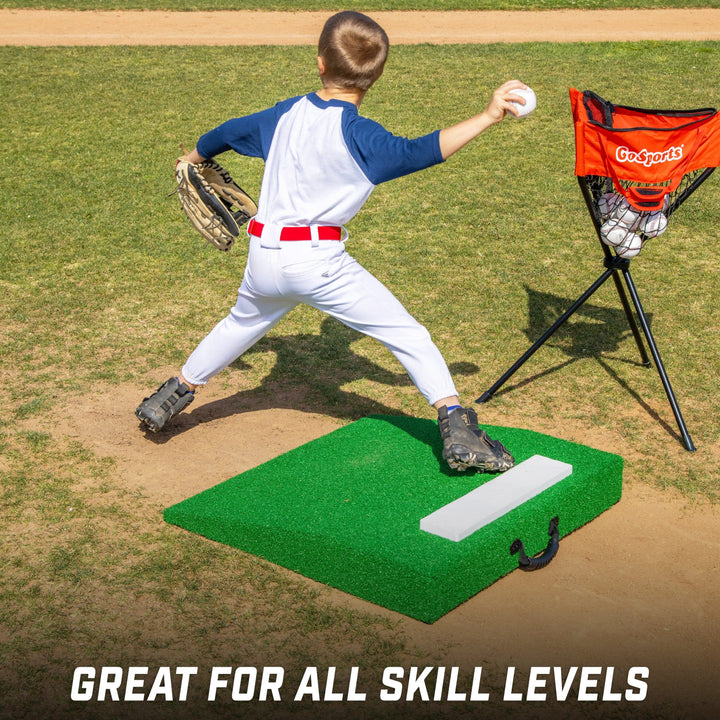 PlayGoSports.com GoSports Portable Pitching Mound for Baseball and Softball Pitchers - 30 x 30 x 4 Inch