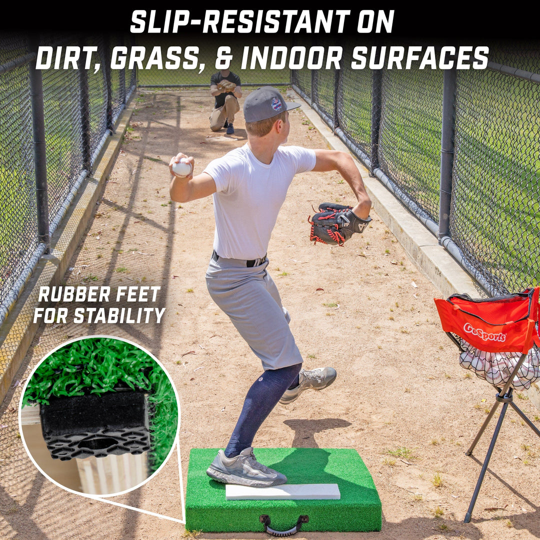 PlayGoSports.com GoSports Portable Pitching Mound for Baseball and Softball Pitchers - 30 x 30 x 4 Inch