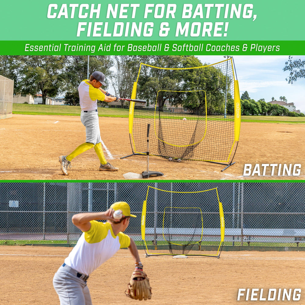 PlayGoSports.com GoSports Team Tone 7 ft x 7 ft Baseball & Softball Practice Hitting & Pitching Net in Team Colors