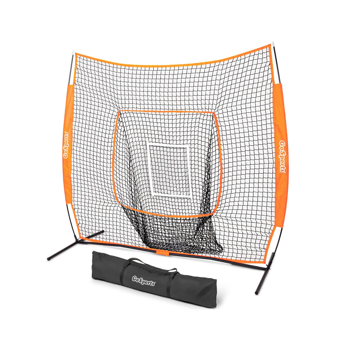 PlayGoSports.com Orange 7' x 7' Baseball Hitting Net