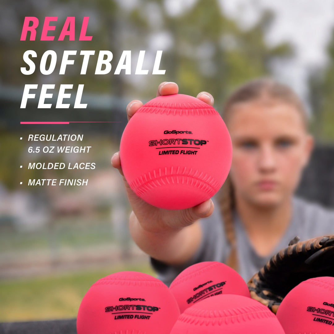 PlayGoSports.com ShortStop Limited Flight Practice Softballs, 6-pk