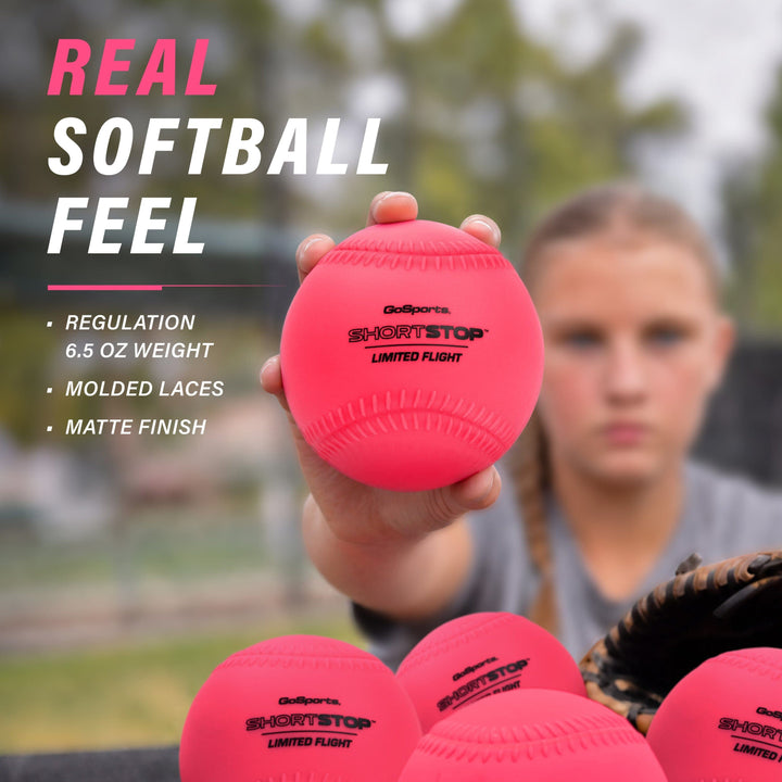PlayGoSports.com ShortStop Limited Flight Practice Softballs, 6-pk
