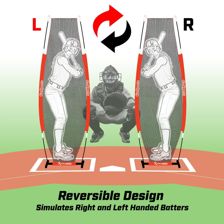 PlayGoSports.com Xman GoSports Baseball & Softball Xtraman Dummy Batter Pitching Training Mannequin - Practice Pitching Aid