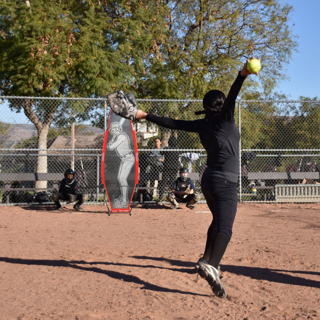 PlayGoSports.com Xman GoSports Baseball & Softball Xtraman Dummy Batter Pitching Training Mannequin - Practice Pitching Aid