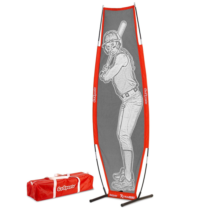 PlayGoSports.com Xman Softball GoSports Baseball & Softball Xtraman Dummy Batter Pitching Training Mannequin - Practice Pitching Aid