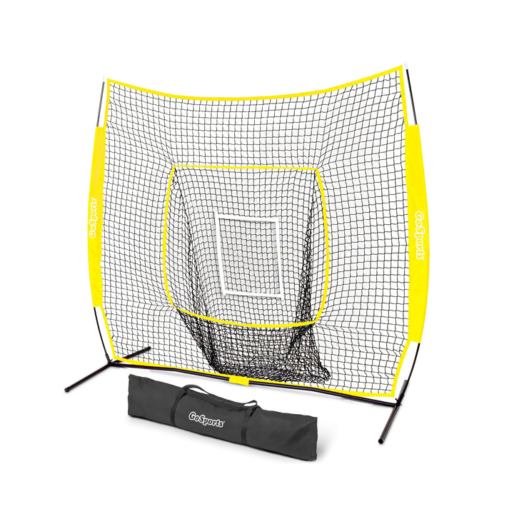 PlayGoSports.com Yellow 7' x 7' Baseball Hitting Net