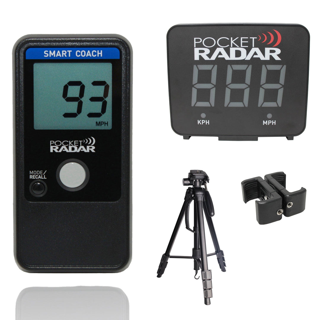 Pocket Radar Radar Bundle Smart Coach Radar™ Bundle with Smart Display, Deluxe Tripod, and Universal Mount | Pocket Radar