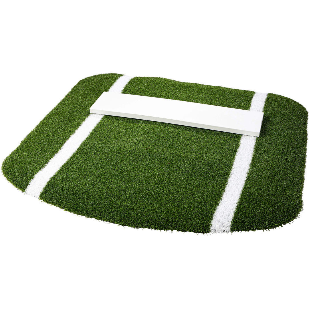 Portolite Softball Pitching Mat Green Throw Down Mat with Spikes | Portolite