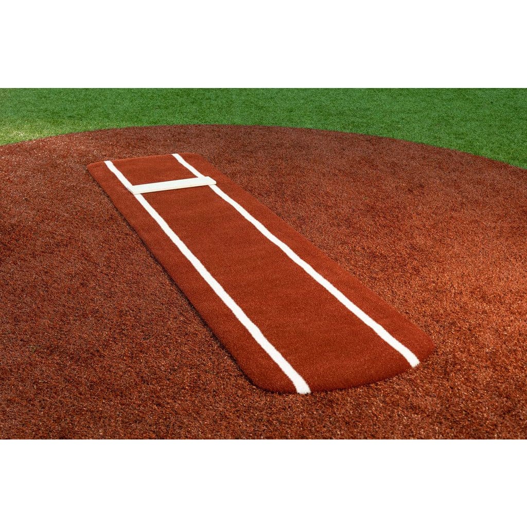 Portolite Softball Pitching Mat Red Ultimate Spiked Practice Mat | Portolite