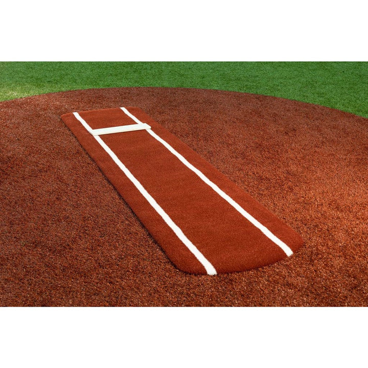 Portolite Softball Pitching Mat Red Ultimate Spiked Practice Mat | Portolite