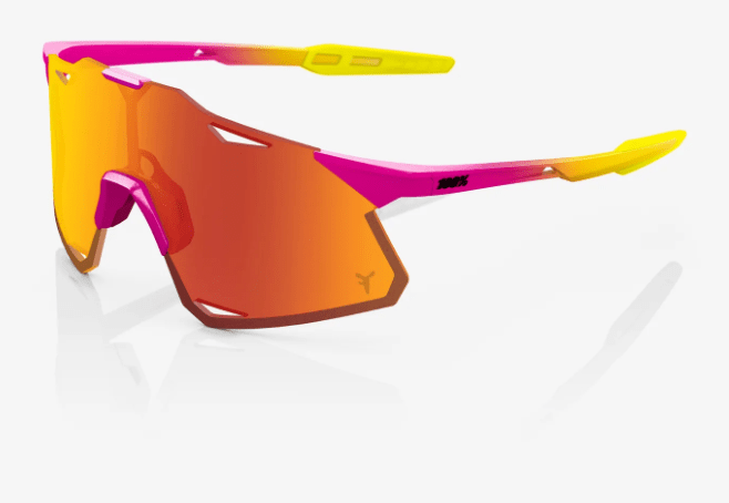 Prime Sports Sunglasses SE PINK / YELLOW HiPER RED MULTILAYER MIRROR LENS 100% HYPERCRAFT FERNANDO TATIS JR SPECIAL EDITION Performance Sunglasses