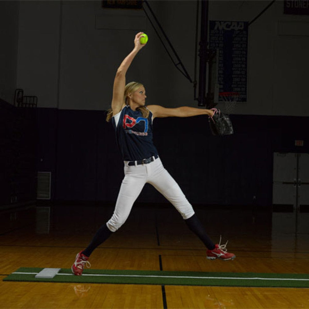 ProMounds Softball Pitching Mat Jennie Finch Foam Back Softball Pitching Mat with Powerline | ProMounds