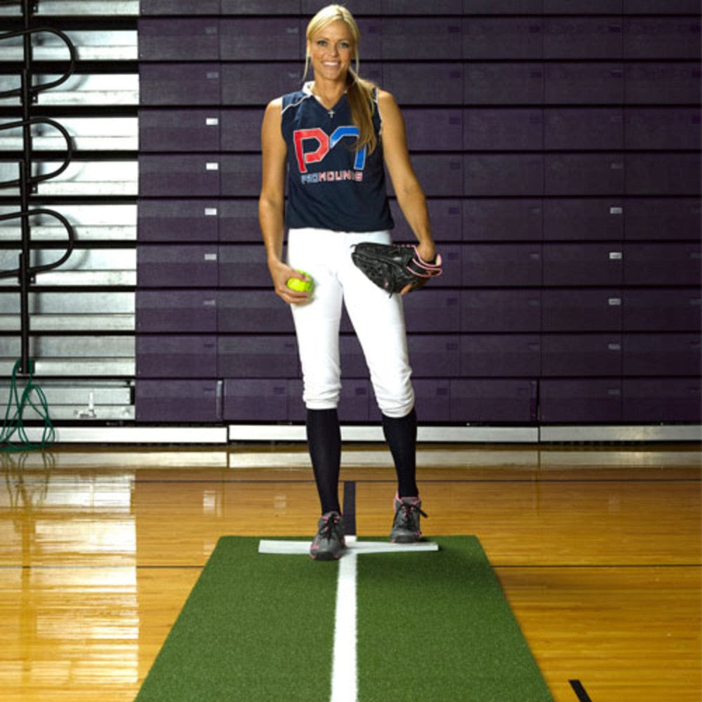 ProMounds Softball Pitching Mat Jennie Finch Softball Pitching Mat with Powerline | ProMounds